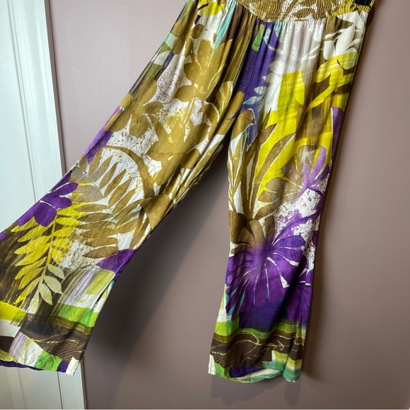Jams World Rain Shadow Floral Print Flowy Pants XS - Picture 5 of 13
